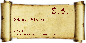 Dobosi Vivien névjegykártya